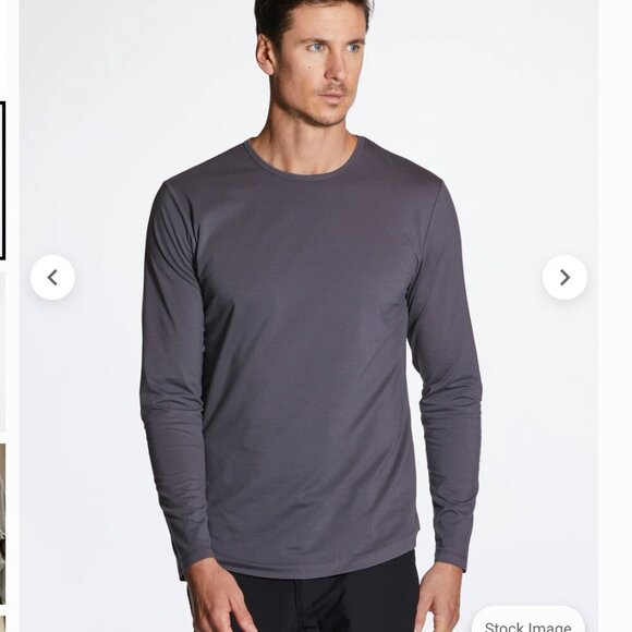 Cuts | AO Curve Hem Tee Pyca Pro Long-sleeve top Signature Fit Cast Iron Sz S - Picture 2 of 13